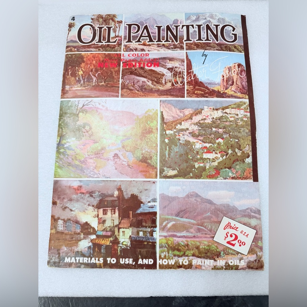 Vintage Walter Foster Art Instruction Book 4 Oil Painting Lessons